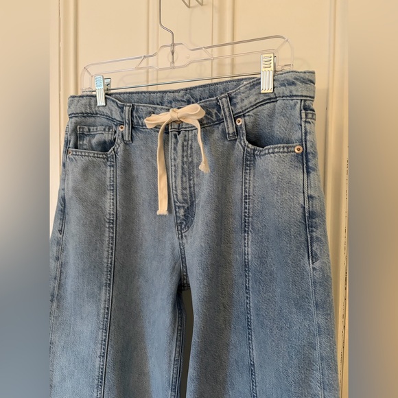 Mid Rise UltraSoft Denim Baggy Trousers - Picture 5 of 9